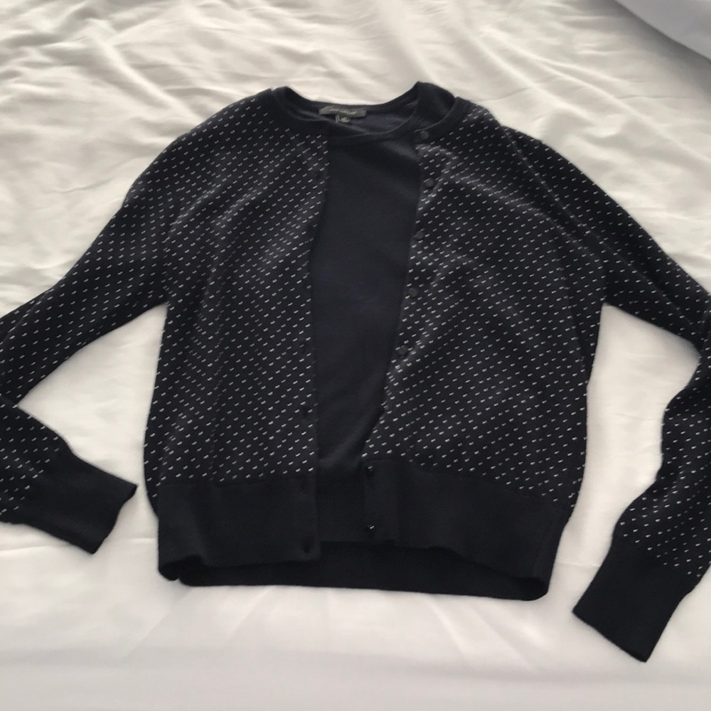 Ann Taylor Navy sweater set size M